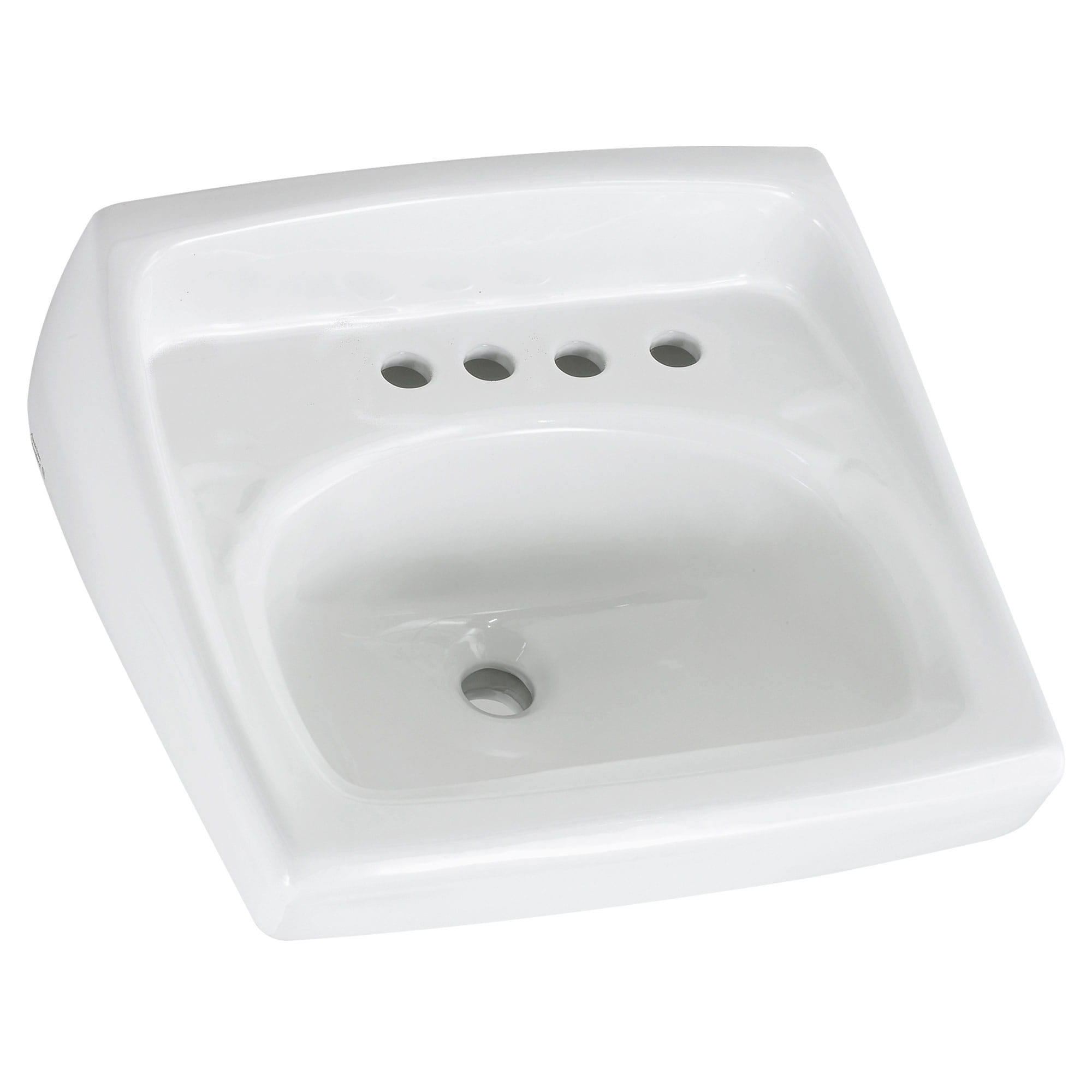 Lavabo mural Lucerne - trou pour robinet de 8 po à grand écartement, trou supplémentaire à droite